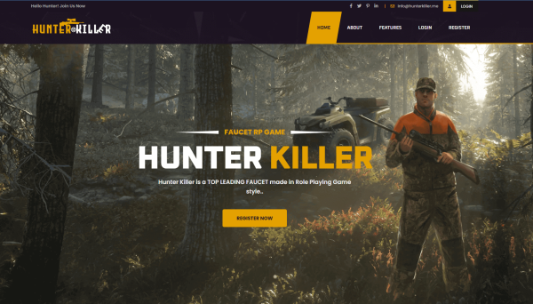 HunterKiller Vie Faucet Template - Game Consept