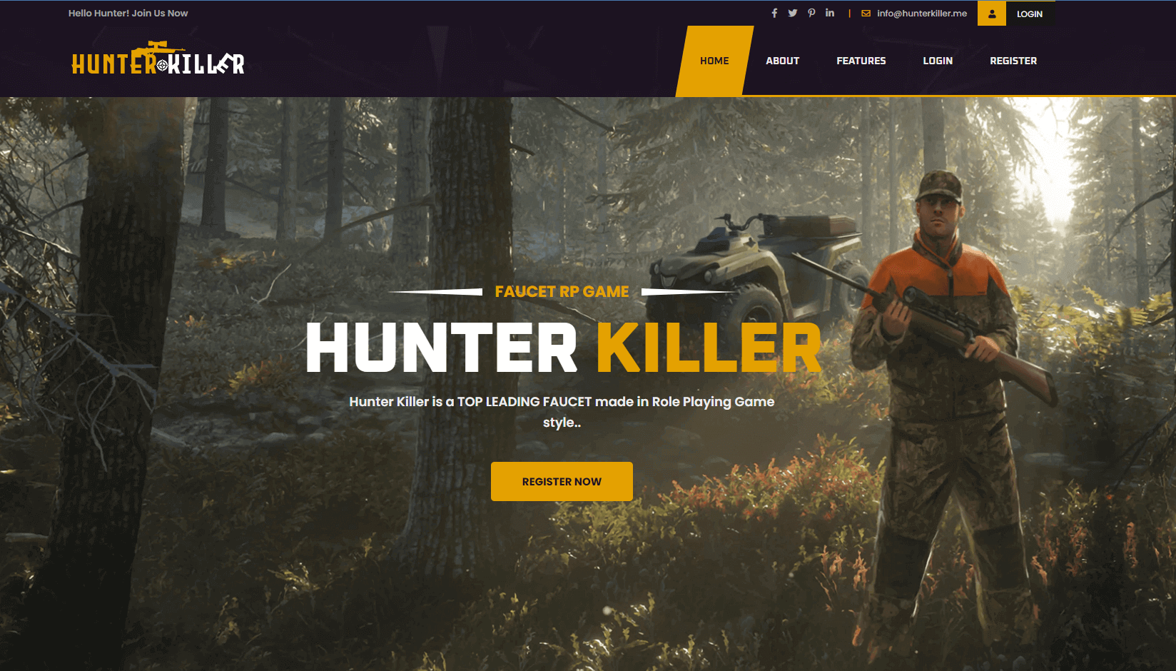 HunterKiller Vie Faucet Template - Game Consept