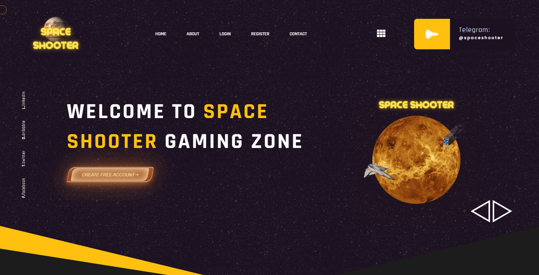 SpaceShooter Vie Faucet Template – Game Consept